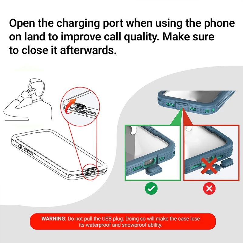Crong Seal Cover vandeniui atsparus dėklas iPhone 17 Pro, jūrinis