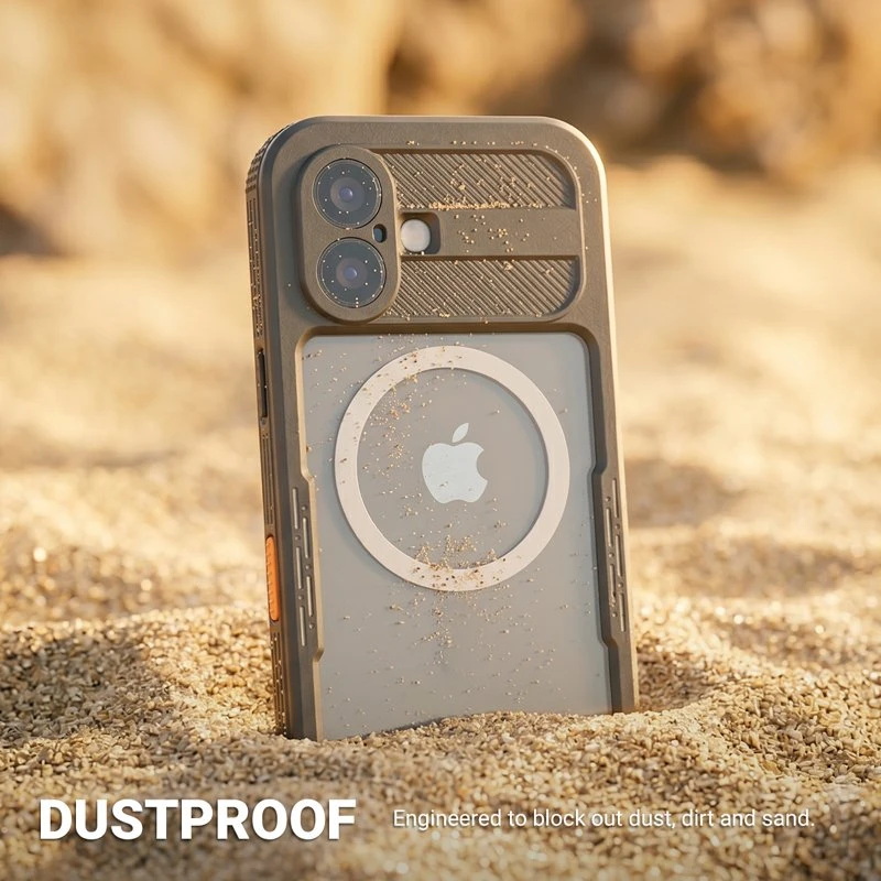 Crong Seal Cover vandeniui atsparus dėklas iPhone 17, juodas