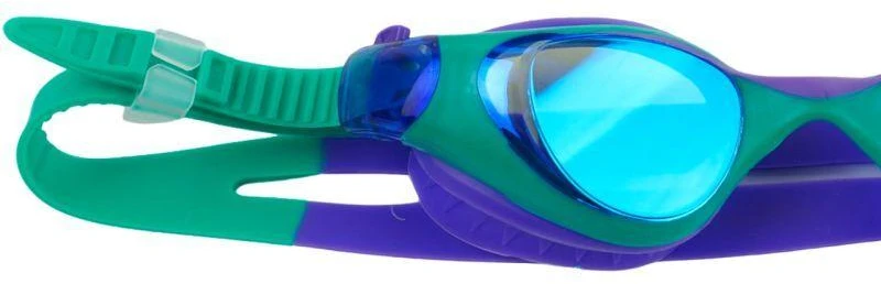 Crowell GS23 Veidrodiniai nuo purslų žali ir violetiniai vaikams plaukimo akiniai