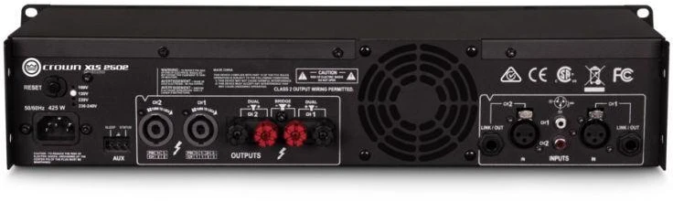 Crown XLS 2502 – dviejų kanalų galios stiprintuvas, DSP