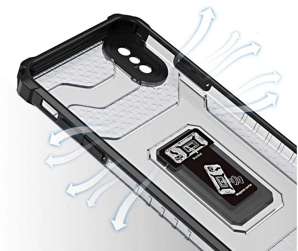 Hurtel Crystal Ring dėklas skirtas iPhone XS Max, raudonas