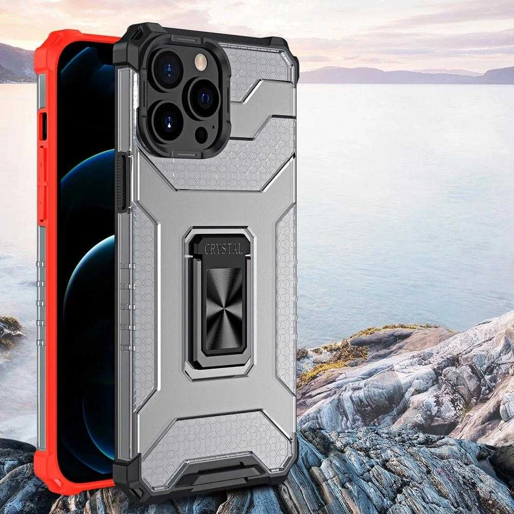 Hurtel Crystal Ring dėklas skirtas iPhone 13 Pro Max, juodas