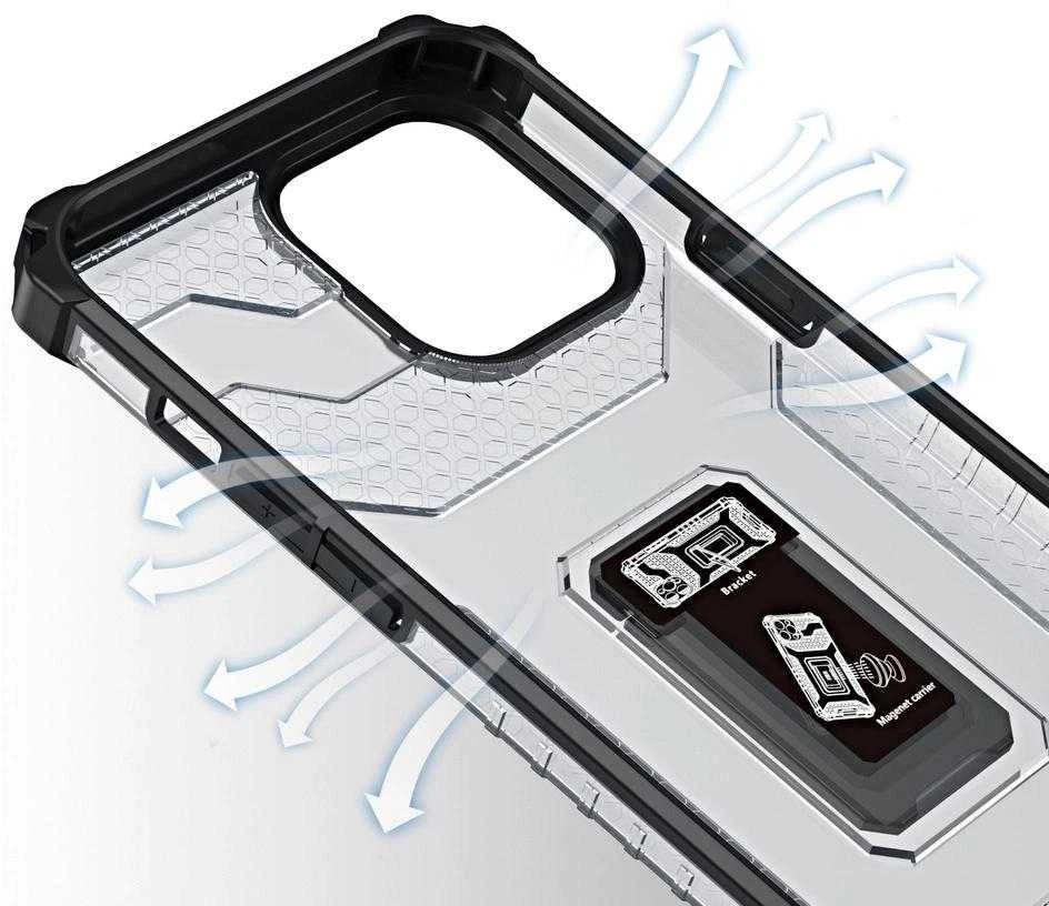 Hurtel Crystal Ring dėklas skirtas iPhone 12 Pro Max, mėlynas