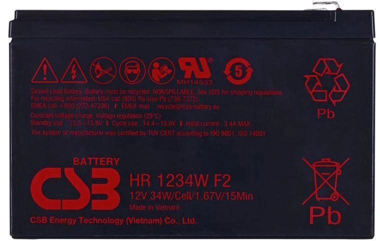 CSB 9Ah 12V akumuliatorius HR1234WF2