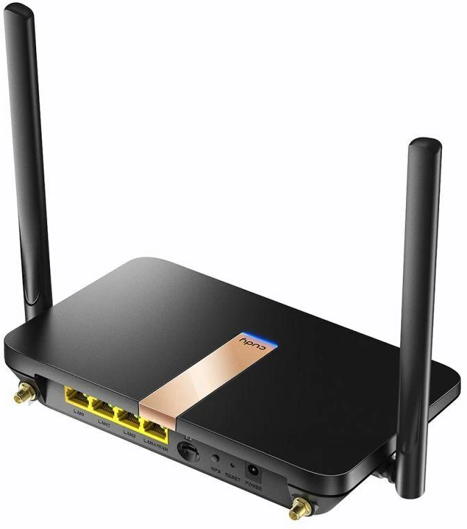 Cudy LT500D belaidis maršrutizatorius Greitas Ethernet dviejų dažnių (2,4 GHz / 5 GHz) 4G Juodas