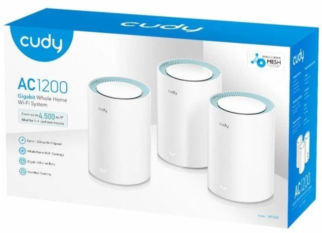 Ausinės CUDY M1300(3 vnt.) | tinklelio sistema (Mesh), „WiFi 5“, 2,4 GHz / 5 GHz