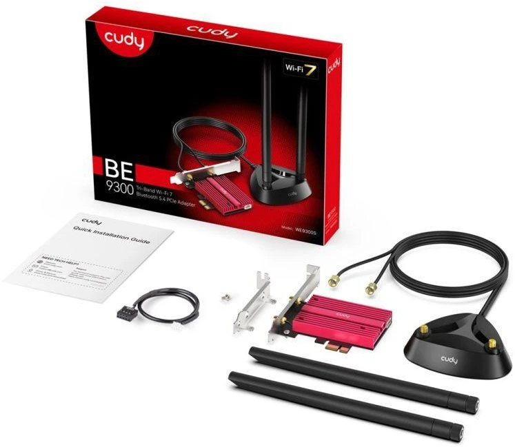 Ausinės CUDY WE9300S WiFi 7 tinklo plokštė