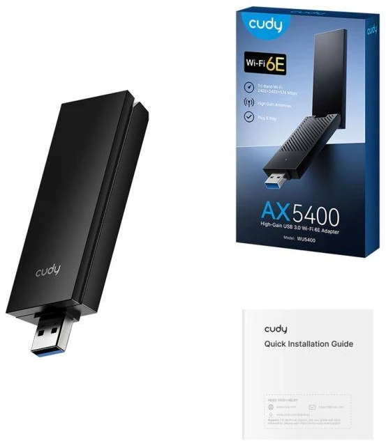 CUDY WU5400 AC1300 USB Wi-Fi adapteris