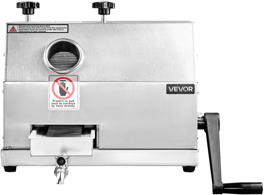 VEVOR Komercinė cukranendrių sulčiaspaudė 50 kg/h 3 ritinėliai