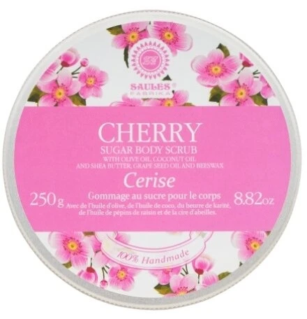 Saules Fabrika Cukraus šveitiklis kūnui CHERRY, 250 g