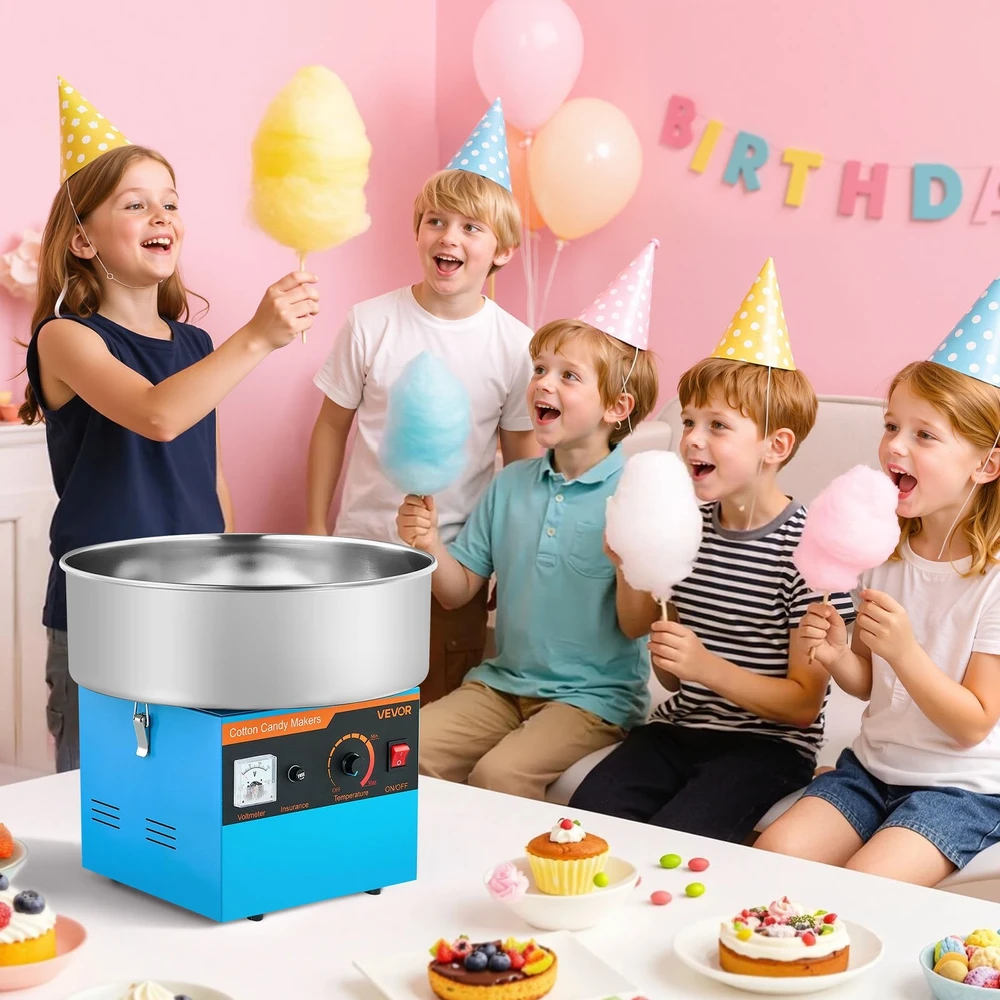 VEVOR Elektros cukraus vatos gaminimo mašina 1000W mėlyna