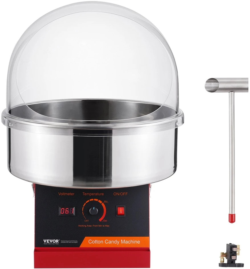 VEVOR Elektrinė cukraus vatos mašina su dangčiu