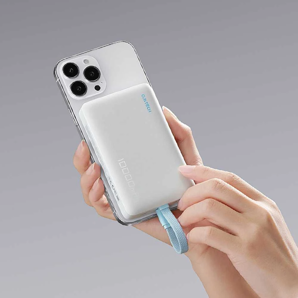 Cuktech CP132ML 10000 mAh magnetinė išorinė baterija - Baltas