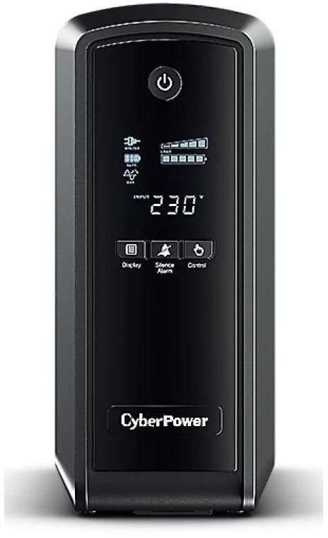 CYBERPOWER CP900EPFCLCD UPS 900VA/540W Sinewave PFC kompatibel Žalias Power LCD Ekranas USB valdymo programinė įranga