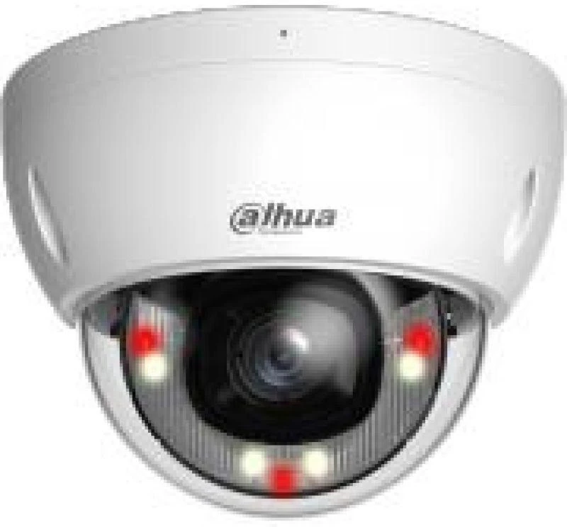 „Dahua Technology Co“ IP kamera. 8MP 1/2,7 colio CMOS, 2,8 mm. 110° F1.6, 20–25 kadrų per sekundę, IR+LED 30 m., WDR, IVS, IP67, mikrofonas