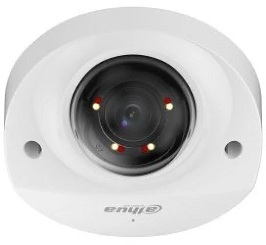 „Dahua Technology Co“ IP kameros kupolas. 4MP 1/2,9 colio CMOS, 2,8 mm, 101° F1.6, 20–25 kadrų per sekundę, IR+LED 30 m, WDR, IVS, IP67, IK10, mikrofonas.