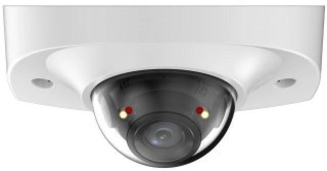 „Dahua Technology Co“ IP kameros kupolas. 4MP 1/2,9 colio CMOS, 2,8 mm, 101° F1.6, 20–25 kadrų per sekundę, IR+LED 30 m, WDR, IVS, IP67, IK10, mikrofonas.