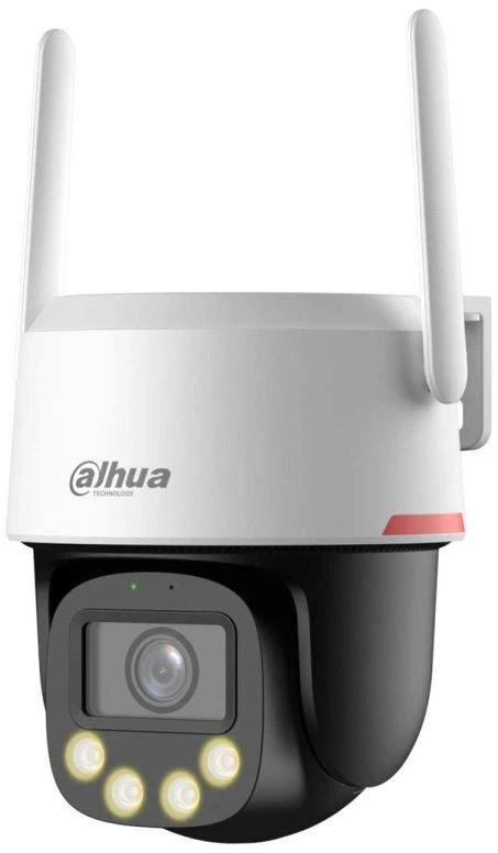 „Dahua“ lauko besisukanti kamera 4MP 4G / dvipusis pokalbis / IP66 / „WizColor“ / AI aptikimas / garso ir šviesos signalizacija