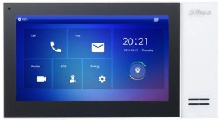 Dahua IP domofono monitorius baltas 7 colių, PoE, veikia tik SIP protokolu, baltas