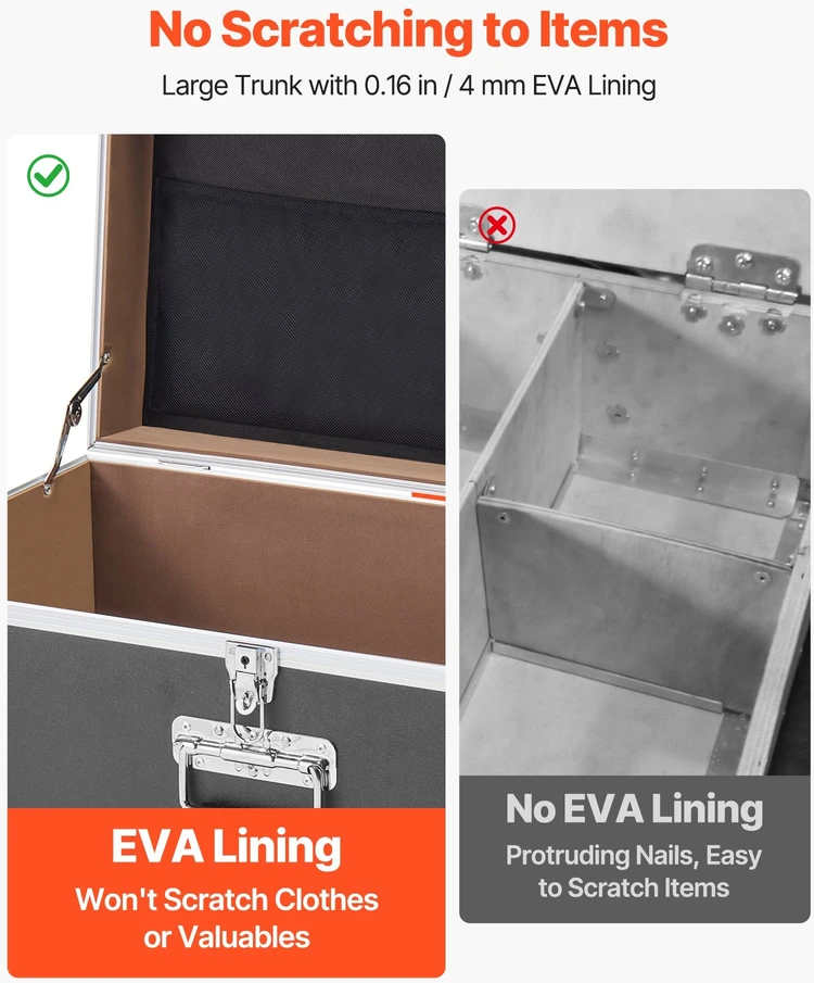 Vevor Metalinė daiktadėžė, 2 vnt. rinkinys, pilka