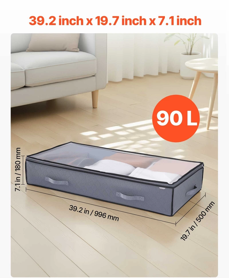 Lova Vevor Lovos tinklų krepšiai su dangčiais 90L, 6 vnt.