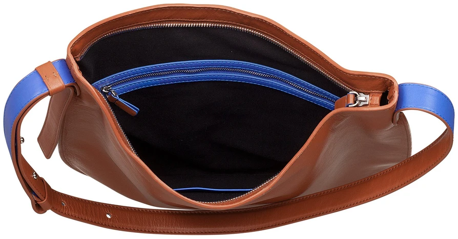 Damska pojemna skórzana torba na ramię miejska shopperbag su kieszenią DUDU