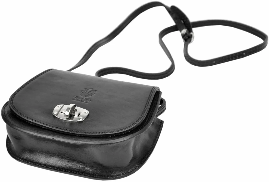 Moteriška odinė rankinė Gregorio 117, juoda, crossbody