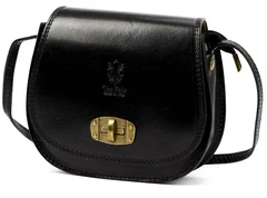 Moteriška odinė rankinė Gregorio 117, juoda, crossbody