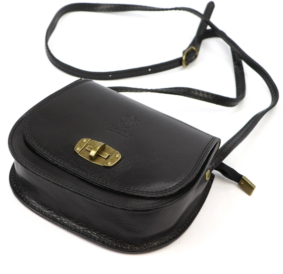 Moteriška odinė rankinė Gregorio 117, juoda, crossbody