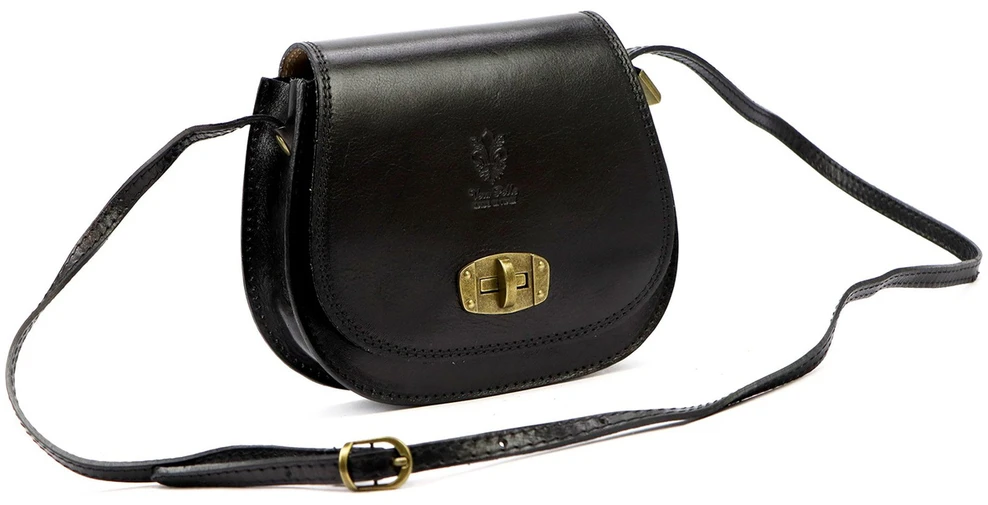 Moteriška odinė rankinė Gregorio 117, juoda, crossbody