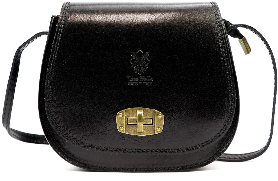 Moteriška odinė rankinė Gregorio 117, juoda, crossbody