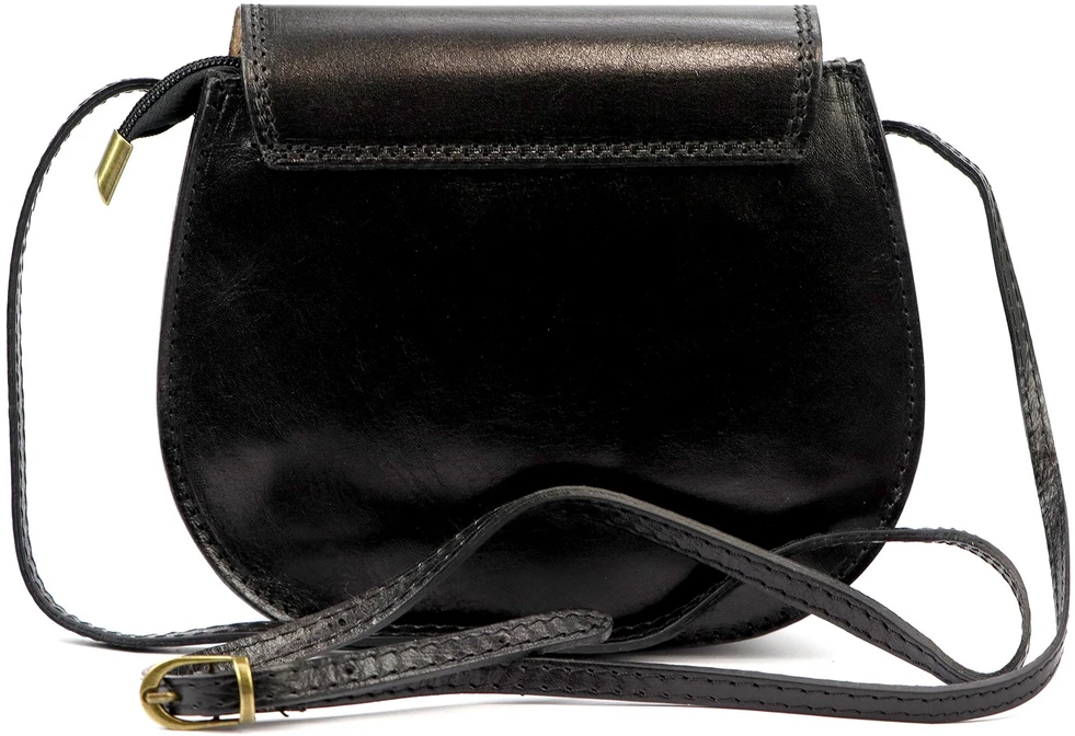 Moteriška odinė rankinė Gregorio 117, juoda, crossbody