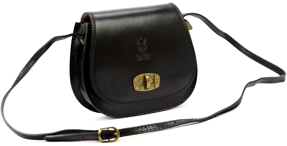 Moteriška odinė rankinė Gregorio 117, juoda, crossbody