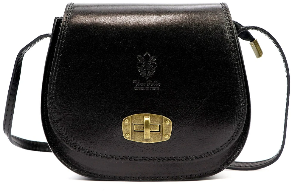 Moteriška odinė rankinė Gregorio 117, juoda, crossbody