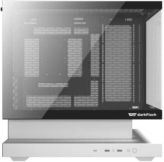 „Darkflash F1“ kompiuterio korpusas (Baltas) + 6 ARGB ventiliatoriai