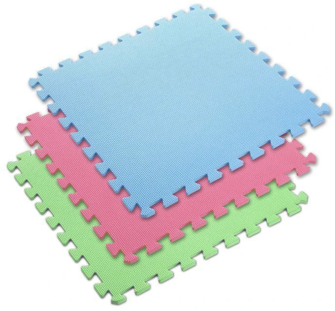 Sudedamas kilimėlis treniruotėms One Fitness MP10 žalias-mėlynas-raudonas, 60x60x1.0cm (9 dalių)