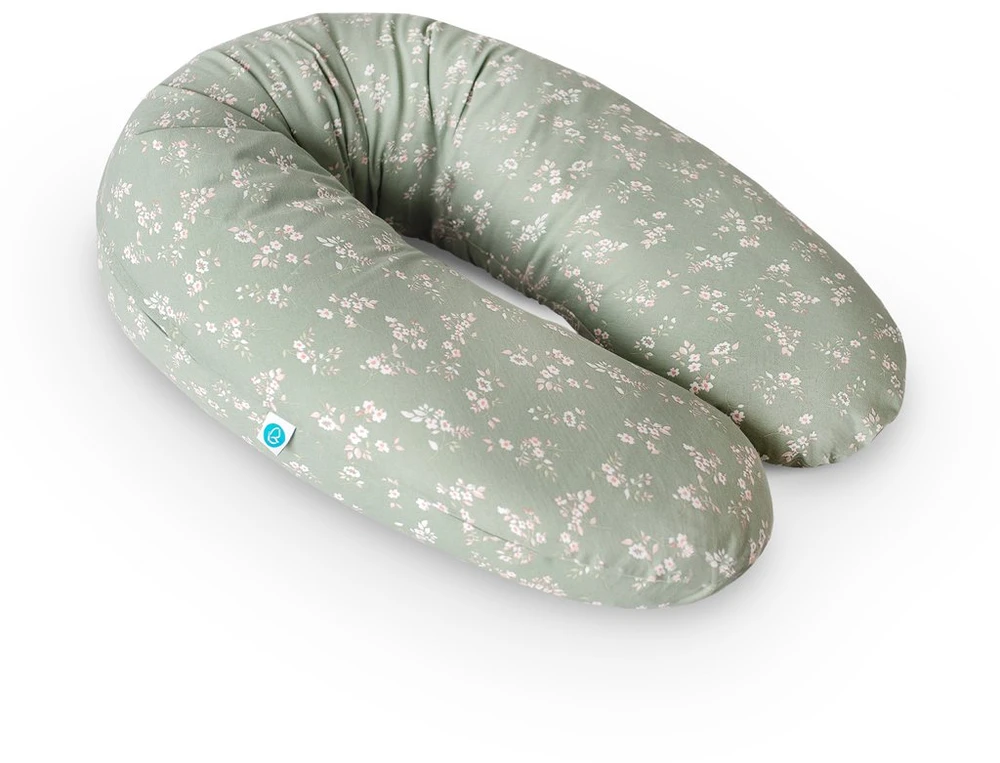 CebaBaby maitinimo pagalvė dżersej multi žalia gėlės W-880-000-826