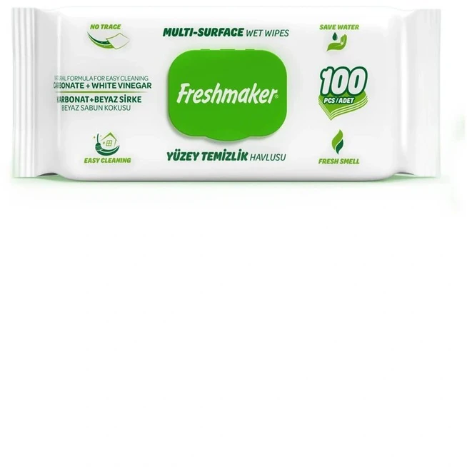 Daugiafunkcinės paviršių valymo servetėlės Freshmaker, žalios spalvos