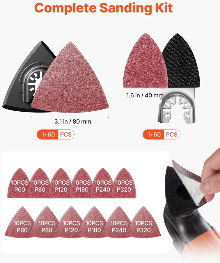VEVOR 160 dalių vibracinio pjūklo priedų rinkinys