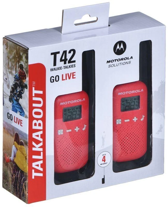 Radijo stotelės - racijos MOTOROLA Talkabout T42 Raudona 2 vnt.
