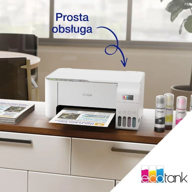 Ausinės Daugiafunkcis spausdintuvas Epson EcoTank L3276 WiFi, Baltas