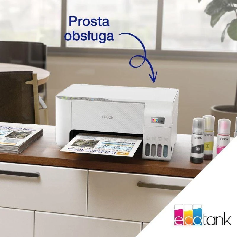 Ausinės Daugiafunkcis spausdintuvas Epson EcoTank L3276 WiFi, Baltas