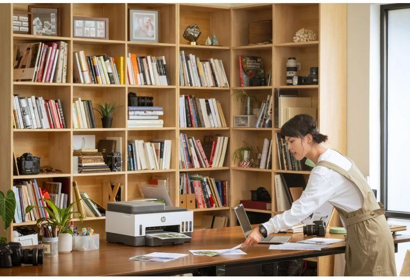 Hewlett Packard (HP) HP Smart Tank 750 AIO daugiafunkcis spausdintuvas Spausdintuvas - A4 spalvotas rašalinis, spausdinimas / kopijavimas / nuskaitymas, automatinis dvipusis spausdinimas, WiFi, 15 psl./min., 400–800 puslapių per mėnesį