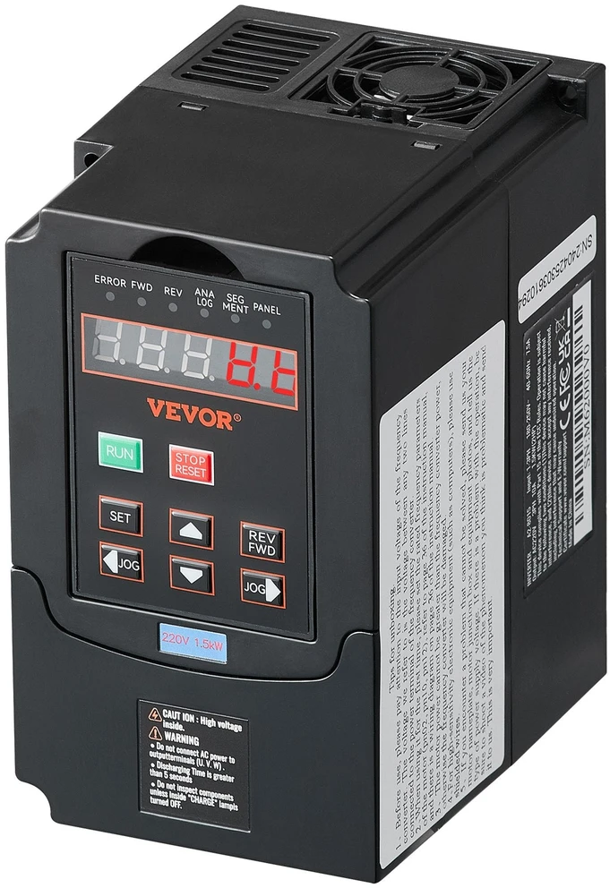 VEVOR Kintamo daţnio pavarų keitiklis 2AG, 1,5KW