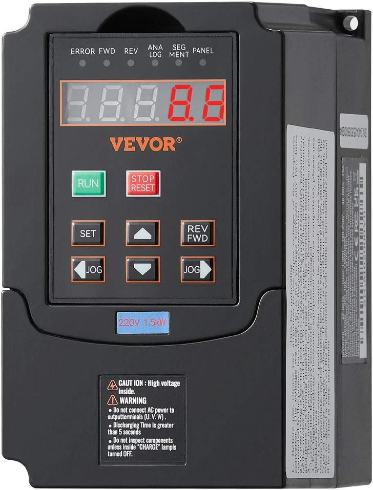VEVOR Kintamo daţnio pavarų keitiklis 2AG, 1,5KW