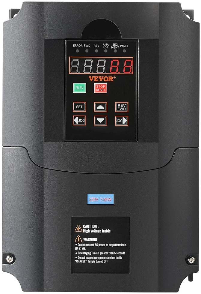 VEVOR 10 AG, 7,5 kW dažnio keitiklis 220V į 3 fazes