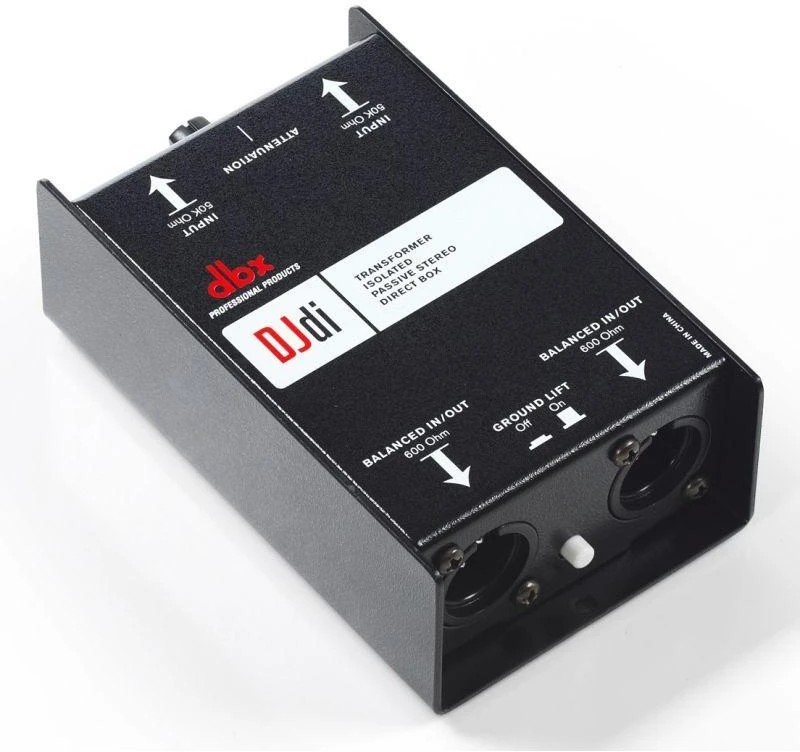Behringer Carruzzo dbx DBXDJDI paskirstymo dėžutė „Passive direct box“ signalo konverteris Juoda