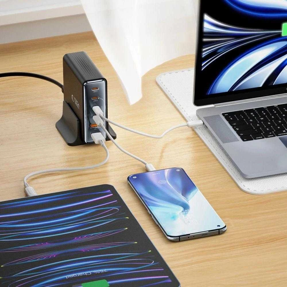 Tech-Protect DC80W-GAN 6-PORT juoda