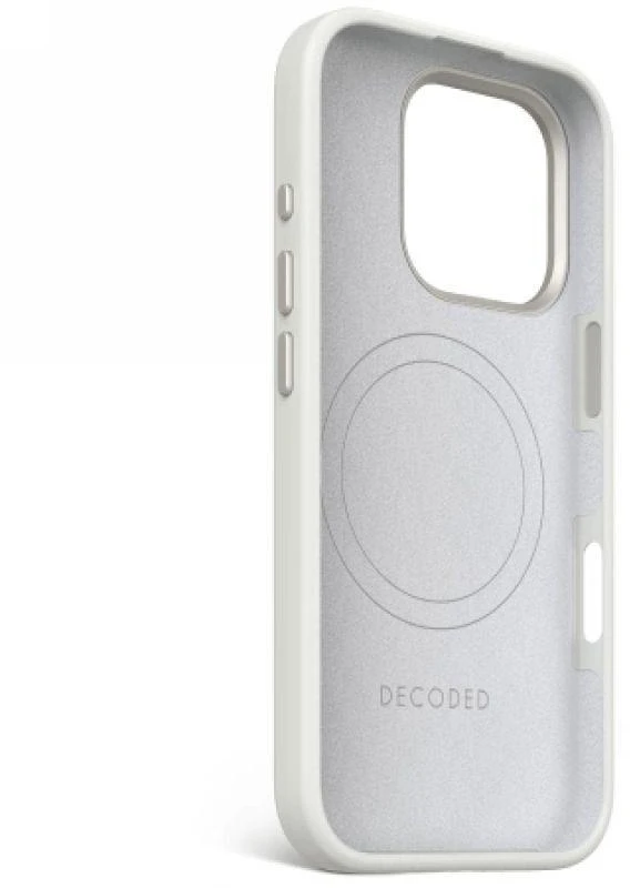 Decoded AntiMicrobial Silikoninis Backcover MagSafe Apple iPhone 16 Pro - dėklas telefonui pilkos spalvos