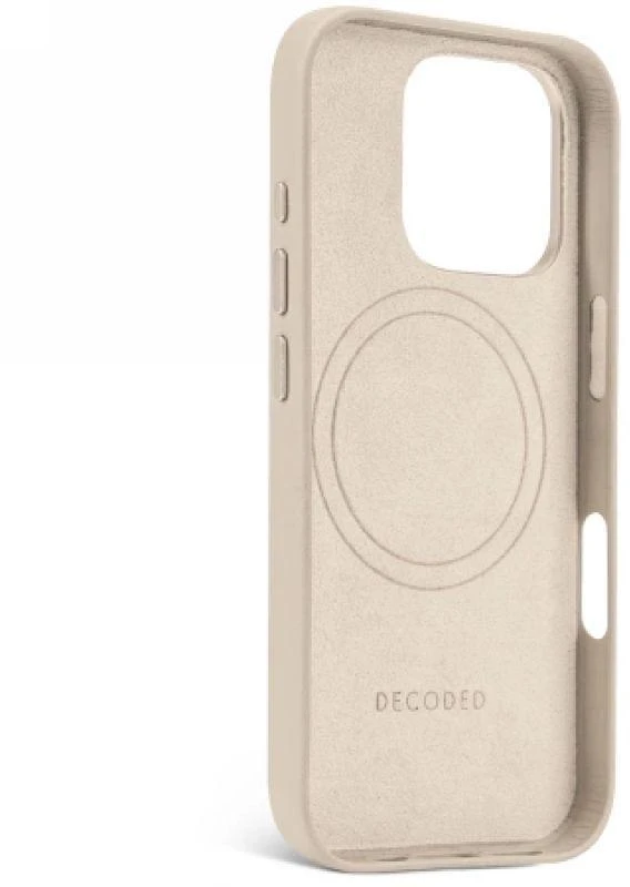 Decoded Odinis nugarėlės MagSafe dėklas iPhone 16 - smėlio spalvos